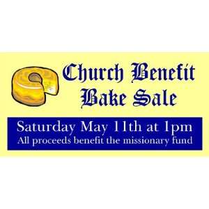    3x6 Vinyl Banner   Church Benefit Bake Sale 