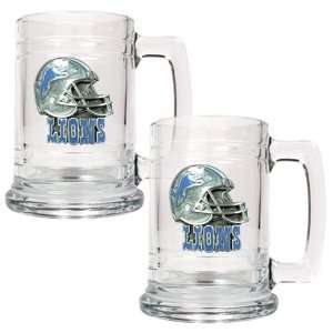 Detroit Lions Set of 2 Beer Mugs 