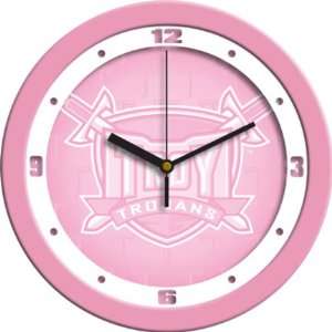  Troy State Trojans 12 Pink Wall Clock
