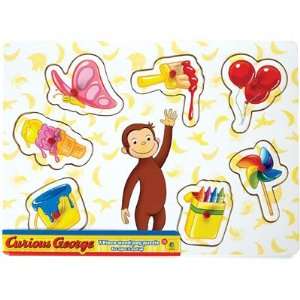  Curious George Banana Background Peg Puzzle Toys & Games