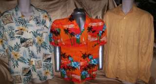 Lot 5 Mens Hawaiian Vacation tropical Aloha shirts MED  