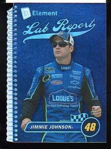 2009 Element Jimmie Johnson #LR14 Lab Report Card BV $3  