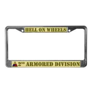  2AD Hell On Wheels Military License Plate Frame by 