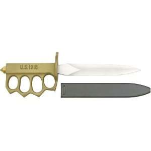   Trench Fixed Blade Knife with Solid Metal Handles
