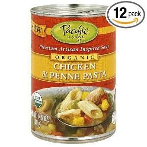 Pacific Natural Foods Organic Chicken & Penne Pasta Soup, 14.5 Ounce 