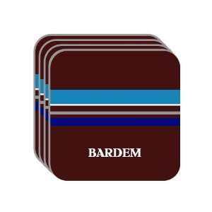 Personal Name Gift   BARDEM Set of 4 Mini Mousepad Coasters (blue 