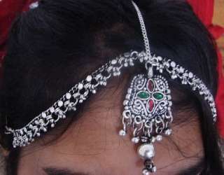   tikka Head piece Anklet ATS Belly dance ATS LOT Indian jewelry  
