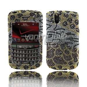 VMG BlackBerry Tour 9630 Bling Design Hard Case Cover   Gold Silver 