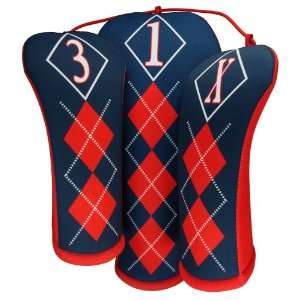  Golf Head Cover Set Classic Argyle by BeeJo Sports 