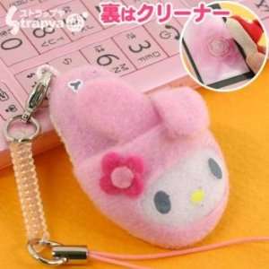   My Melody Puppet Slipper Cell Phone Strap (Flower Pink) Electronics
