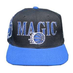  Orlando Magic NBA Vintage Snapback Hat Cap   Black / Blue 