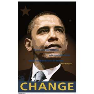  Barrack Obama/Change Poster
