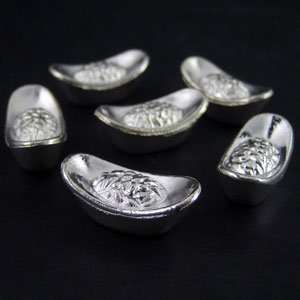  Tiny Silver Ingots (Half Dozen) 