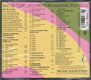 BEST OF CHESKY JAZZ AND MORE AUDIOPHILE TEST VOL.2 CD  