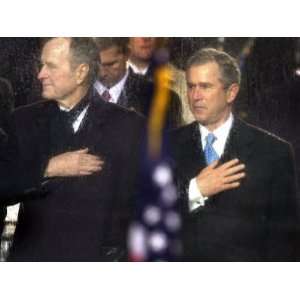  President Bush and His Father, Former President Bush, Put 