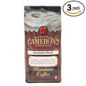 Camerons Breakfast Blend Whole Bean Coffee, 12 Ounce Bags (Pack of 3)