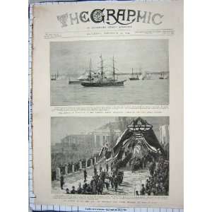  1894 SEVASTOPOL WAR SHIP PAMIAT MERKURIYA CZAR YALTA