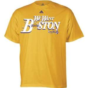  Adidas Los Angeles Lakers We Want Boston T Shirt Extra 