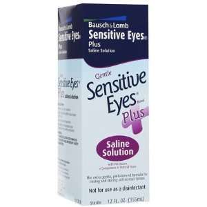 Bausch and Lomb Sensitive Eyes Plus Saline Solution    12 oz (Quantity 