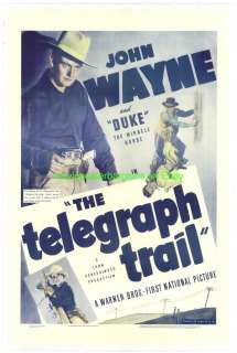 TELEGRAPH TRAIL MOVIE POSTER R1939 JOHN WAYNE LINENBKD  