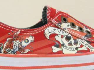 Ed Hardy women tiger love kills slowly red sneakers shoes  