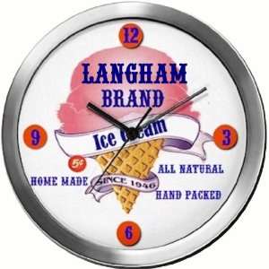  LANGHAM 14 Inch Ice Cream Metal Clock Quartz Movement 