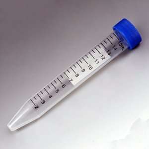 Centrifuge Tube, 15mL, with Separate Blue Screw Cap, PP, Printed 