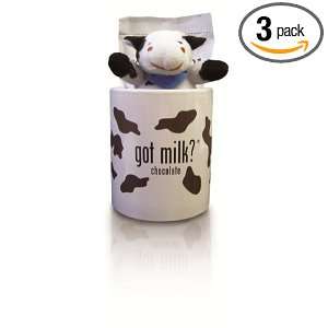 got milk? Chocolate Mug with Cow and Hot Cocoa Mix, 1 Ounce (Pack of 3 