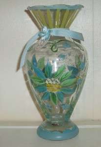 Tracy Porter Madeline Blue Green Yellow 8 Bud Vase  