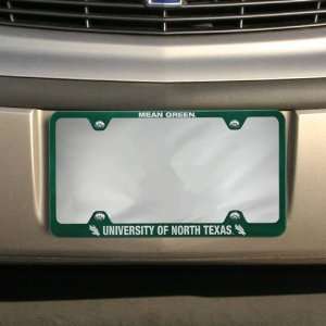  North Texas Mean Green Green Engraved License Plate Frame 