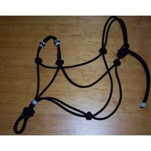   clinician rope horse halter with extra nose knots