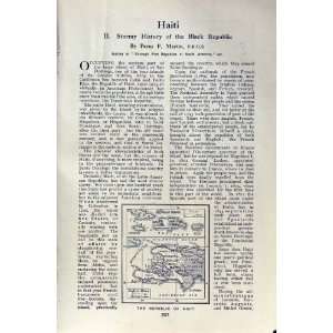   c1920 NATIVE TRADERS PORT AU PRINCE MAP REPUBLIC HAITI