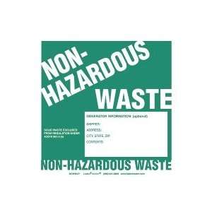  Non Hazardous Waste Label, Generator Info No Lines, Stock 