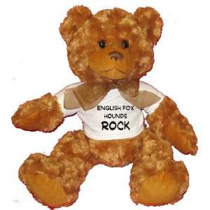  English Fox Hounds Rock Plush Teddy Bear with WHITE T 