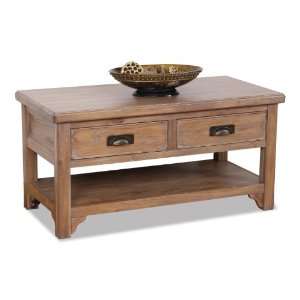  Leick Furniture Blanched Oak Coffee Table Set in Windswept 