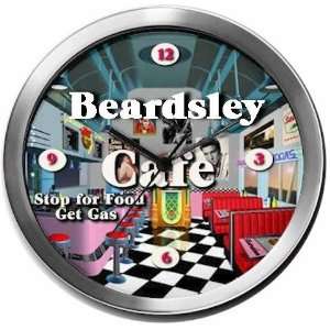  BEARDSLEY 14 Inch Cafe Metal Clock Quartz Movement 