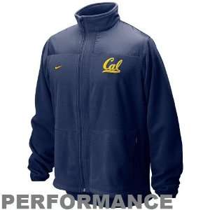  Nike Cal Bears Navy Blue Therma FIT Full Zip Fleece Performance 