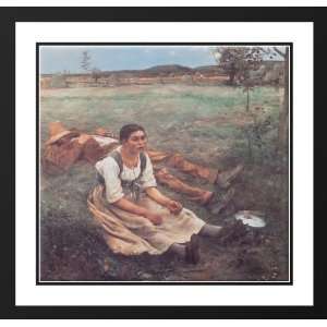 Lepage, Jules Bastien 30x28 Framed and Double Matted Les Foins  