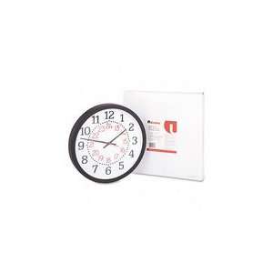 Two Color Numerals Wall Clock, 14in, Black, 1 AA Battery  