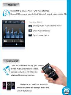 Korea 4GB 3 Touch Screen G Sensor  Player MP4  