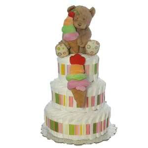    Sweet Baby Ice Cream Parlor Diaper Cake (Triple Layer) Baby