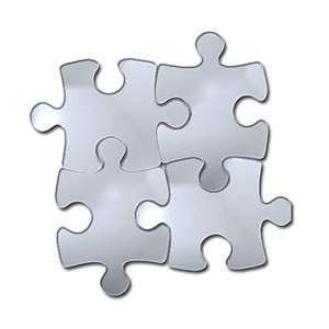   Jigsaw Puzzle Mirror of 4 interconnecting pieces 