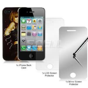 Ecell   RIHANNA BLACK GLOSSY HARD BACK CASE & LCD SCREEN PROTECTOR FOR 