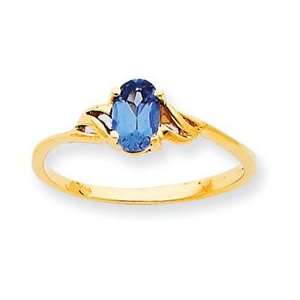  14k Blue Topaz Birthstone Ring   Size 6   JewelryWeb 