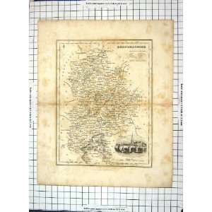   Map Bedfordshire England Bedford Woburn Kimbolton