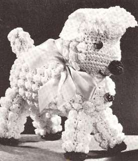 Baby Lamb Stuffed Animal Toy Crochet Pattern Vintage l  