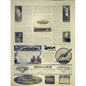   Advert Bovril Airship Portrait Rue Deslys Behar 1913