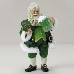  10 Fabriché Irish Santa With Beer Christmas Table Top 