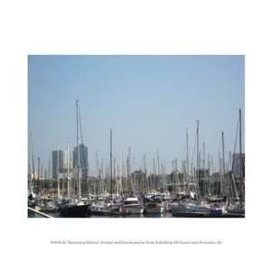  Barcelona Marina 10.00 x 8.00 Poster Print