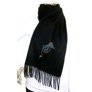  Miami Dolphins Light Cashmere Scarf with Crystal Team Logo 